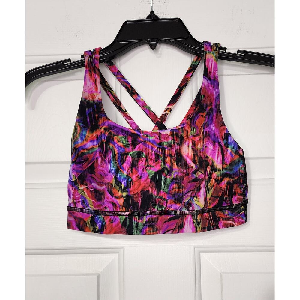 Lululemon Strappy Sports Bra Multi Size 4 Pink/Purple
